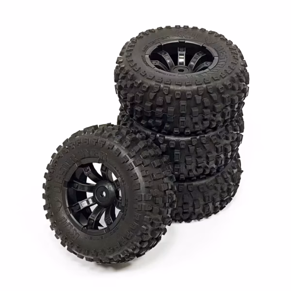 KKPIT 1/10 Scale 108mm Short Course Wheel Destroyer Tire & Ironclad Rim 12mm  Hex Hub