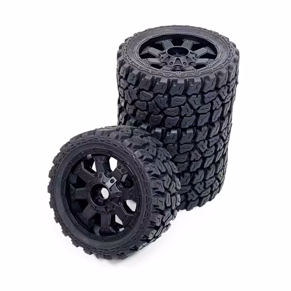 KKPIT 1/8 Scale Monster Truck & Truggy Wheel All Terrain Tire Warrior 17mm Hub